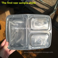 2017 high quality plastic 3 compartment food container